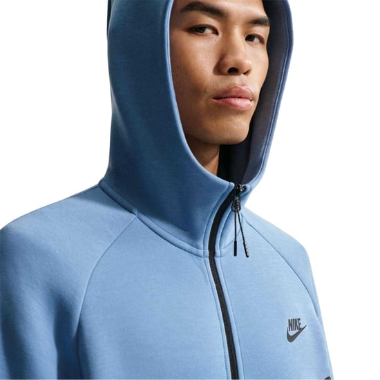 Nike Heren-hoodie met ritssluiting en chevronpatroon (Blauw/Grijs) - Image 4