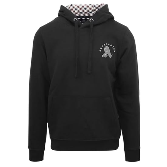 Aquascutum Hoodie met lange mouwen en kangoeroezak voor heren (Zwart) - Image 1