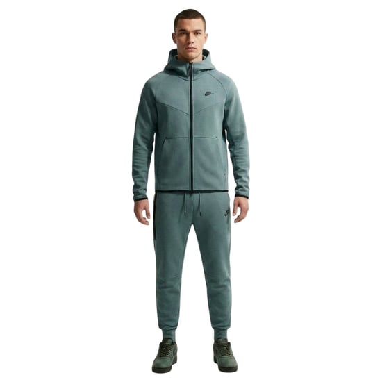 Nike Heren-hoodie met ritssluiting en chevronpatroon (Leisteen) - Image 1