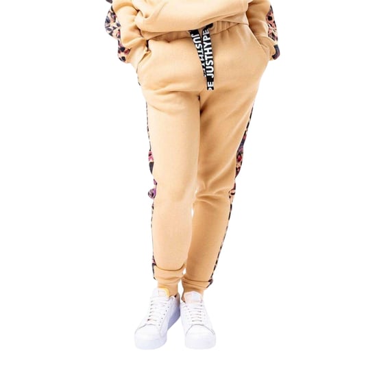 Hype Dames Geweven Dierenprint Joggingbroek (Hazelnoot) - Image 1