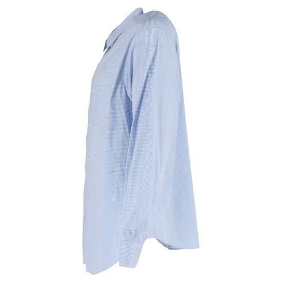 Giorgio Armani overhemd met lange mouwen en ruitprint in blauw katoen - Image 2