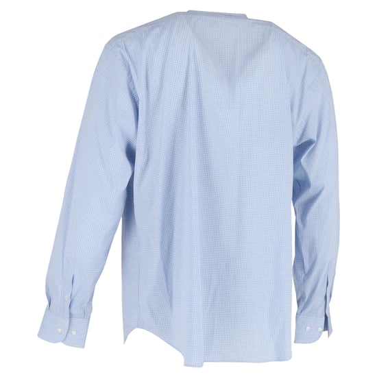 Giorgio Armani overhemd met lange mouwen en ruitprint in blauw katoen - Image 3