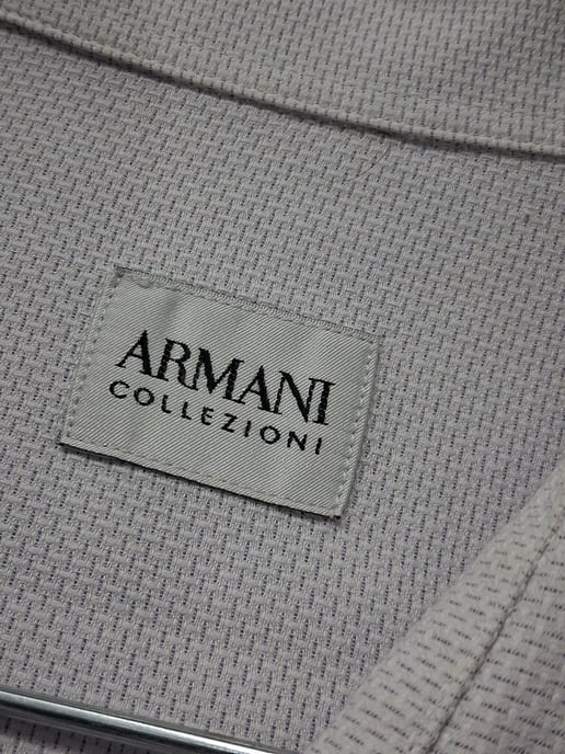 Giorgio Armani overhemd met lange mouwen en patroon in wit katoen - Image 4