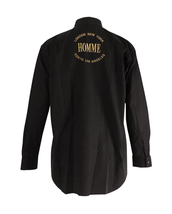 Balenciaga 'Homme' overhemd met knoopsluiting in zwart katoen - Image 3