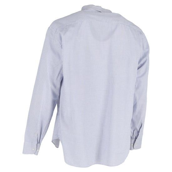 Giorgio Armani overhemd met lange mouwen en ruitprint in blauw katoen - Image 3
