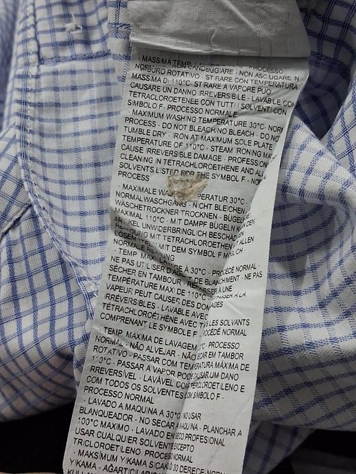 Giorgio Armani overhemd met lange mouwen en ruitprint in blauw katoen - Image 6