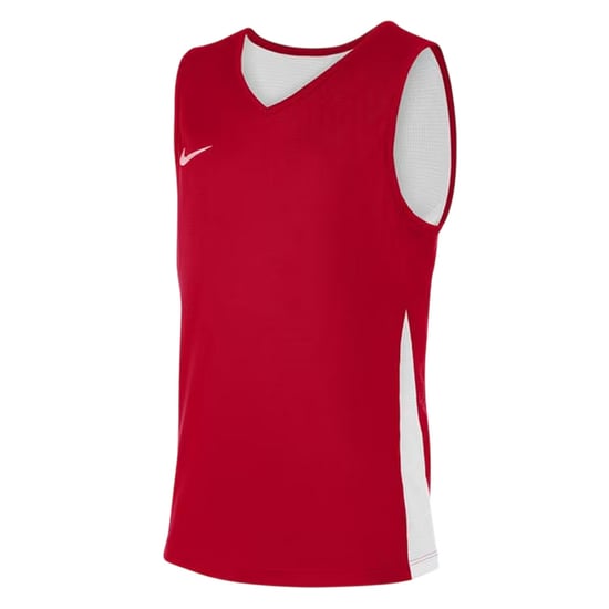 Nike Basketbalshirt voor kinderen met V-hals en zonder mouwen (Wit/Universiteitsrood) - Image 3