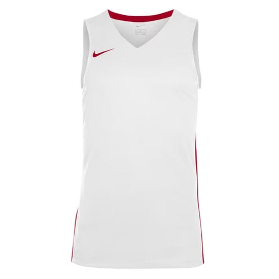 Nike Basketbalshirt voor kinderen met V-hals en zonder mouwen (Wit/Uni-rood) - Image 1