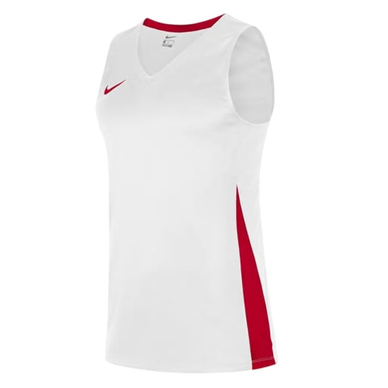 Nike Basketbalshirt voor kinderen met V-hals en zonder mouwen (Wit/Uni-rood) - Image 3
