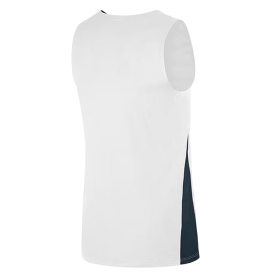 Nike Basketbalshirt voor kinderen met V-hals en zonder mouwen (Wit/Obsidiaanblauw) - Image 3