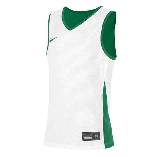 Nike Basketbalshirt voor kinderen met V-hals en zonder mouwen (Dennengroen/Wit) - Image 3