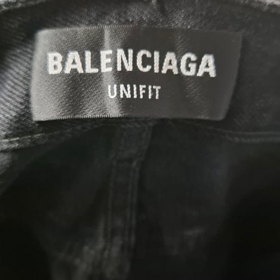 Balenciaga distressed jeans met hoge taille en wijde pijpen in zwart katoenen denim - Image 4