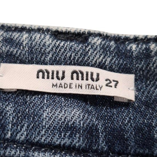 Miu Miu Boyfriend jeans in lichtblauwe katoen met wassing in grijs. - Image 3
