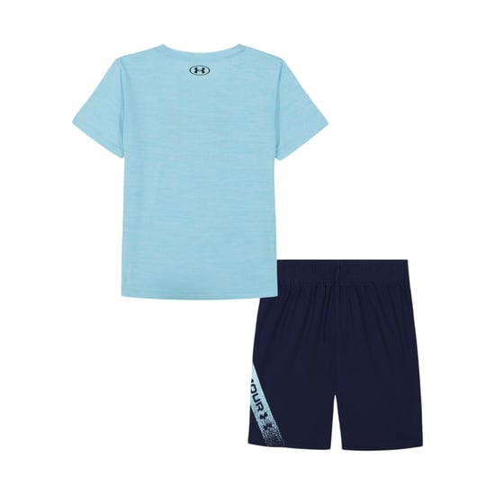 Under Armour Set met T-shirt en korte broek met groot logo voor jongens van Tech (Stream) - Image 2