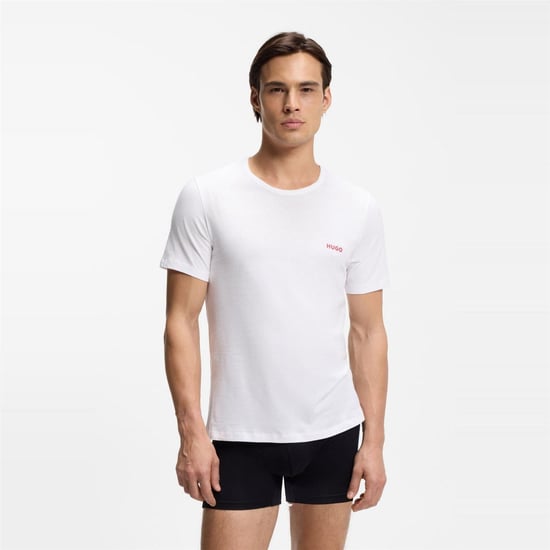 Hugo Effen pyjamashirt voor heren (set van 3) (Wit/blauw/grijs) - Image 2