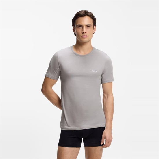 Hugo Effen pyjamashirt voor heren (set van 3) (Wit/blauw/grijs) - Image 4