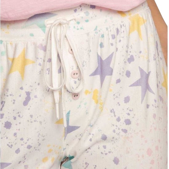 PJ Salvage Loungebroek met sterrenprint voor dames (Gebroken wit) - Image 4