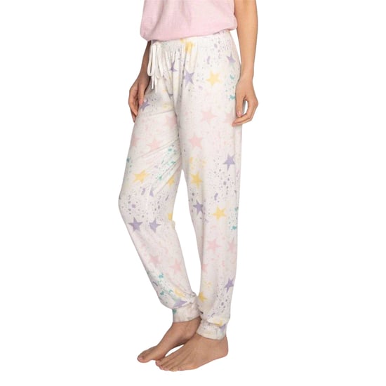 PJ Salvage Loungebroek met sterrenprint voor dames (Gebroken wit) - Image 5