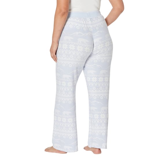 PJ Salvage Kerst-loungebroek voor dames met sneeuwvlokmotief en relaxte pasvorm (Lichtblauw) - Image 2