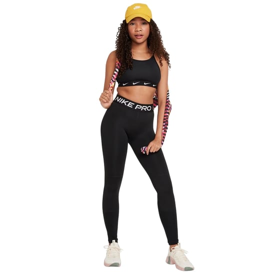 Nike Pro-legging voor meisjes (Zwart/Wit) - Image 1