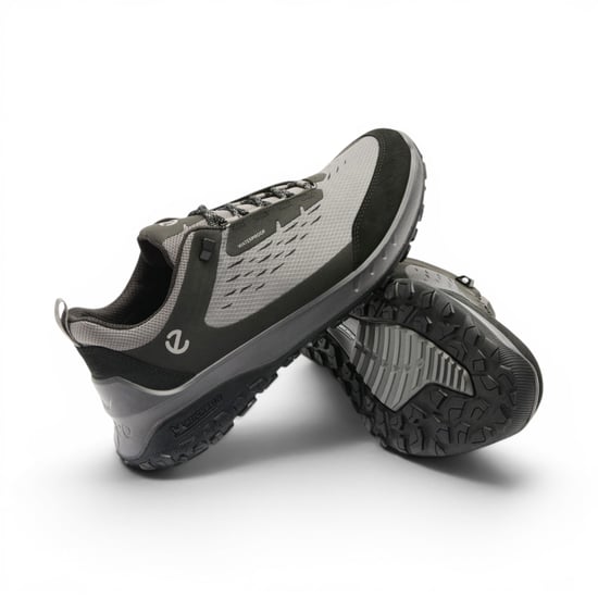 Ecco Zwart Grijs Leren Waterdichte Outdoor Sneaker Schoenen Voor Heren - ULT-TRN - Image 5