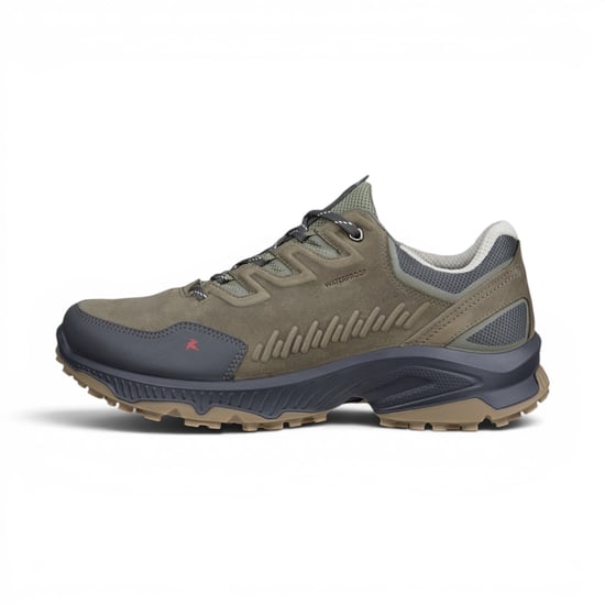 Ecco Mannen Groene Leren Waterdichte Wandeltrainer Sneaker Schoenen - Receptor XP - Image 3