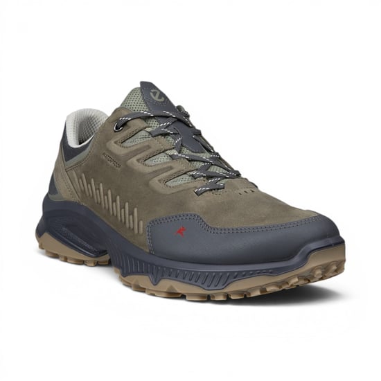 Ecco Mannen Groene Leren Waterdichte Wandeltrainer Sneaker Schoenen - Receptor XP - Image 4