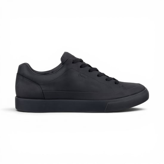 Ecco Zwarte Leren Waterdichte Sneaker Sneakers Schoenen voor Mannen - Soft 10 - Image 1