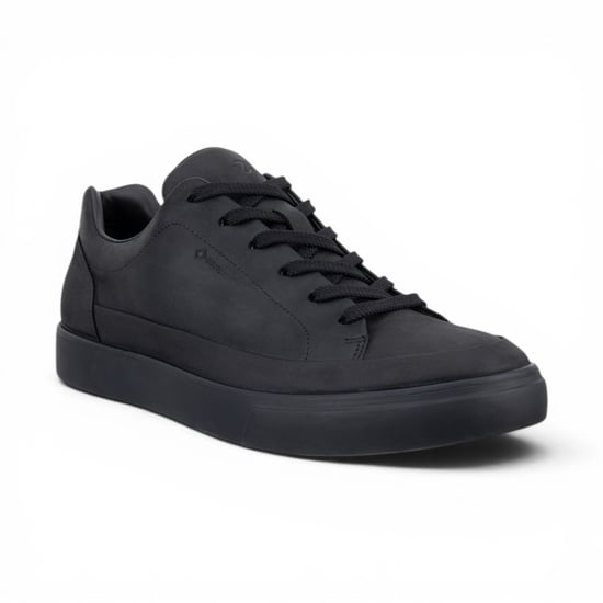 Ecco Zwarte Leren Waterdichte Sneaker Sneakers Schoenen voor Mannen - Soft 10 - Image 4