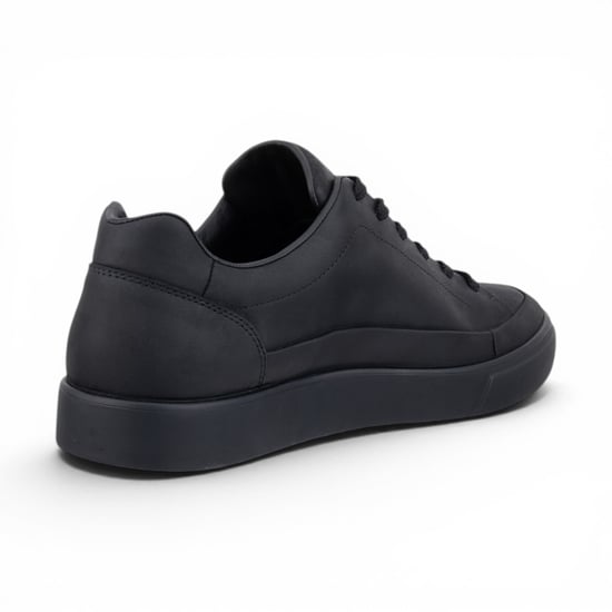 Ecco Zwarte Leren Waterdichte Sneaker Sneakers Schoenen voor Mannen - Soft 10 - Image 6