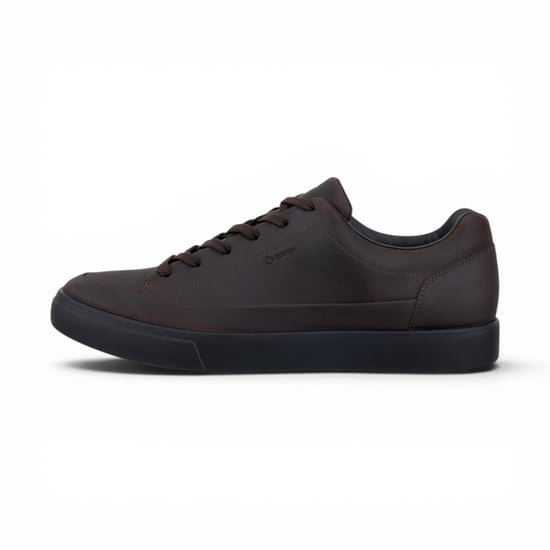 Ecco Bruine Leren Waterdichte Trainer Sneaker Schoenen - Soft 10 - Image 3