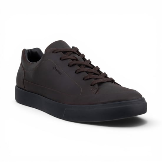 Ecco Bruine Leren Waterdichte Trainer Sneaker Schoenen - Soft 10 - Image 4
