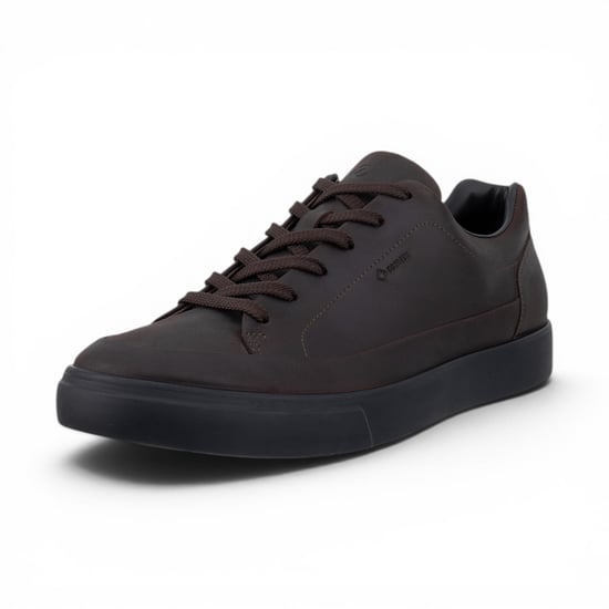 Ecco Bruine Leren Waterdichte Trainer Sneaker Schoenen - Soft 10 - Image 5