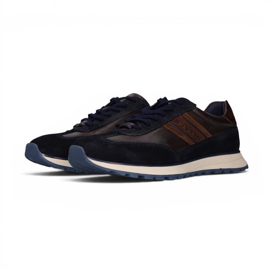 Bugatti Marineblauwe Leren Veterschoenen Sneaker Schoenen voor Heren - Timon - Image 3