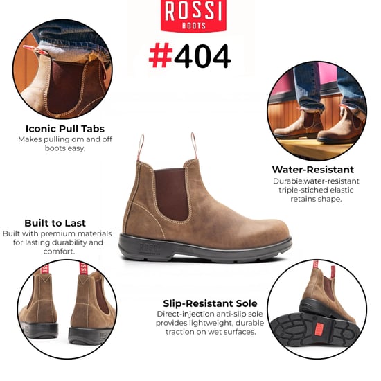 Rossi 404 Mocha bruine leren Outdoor Chelsea Laarzen - Spinifex - Image 2