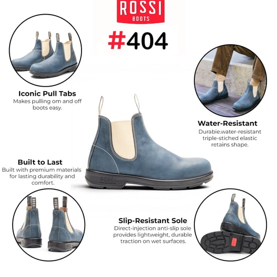 Rossi 404 Stormblauwe leren Outdoor Chelsea Laarzen - Spinifex - Image 2