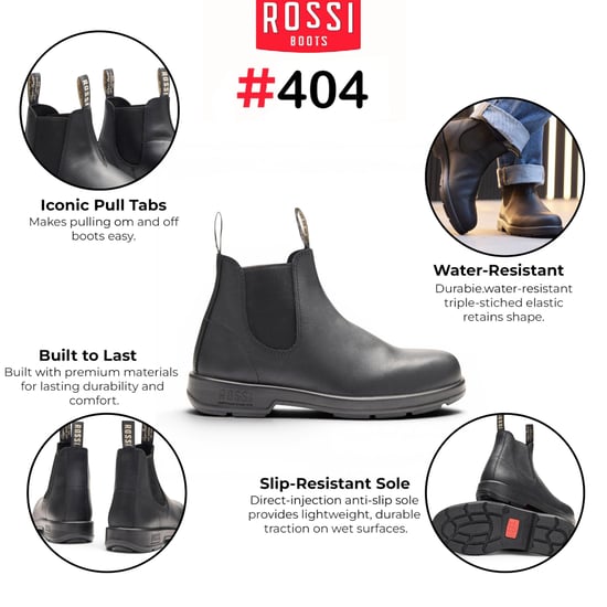 Rossi 404 Zwarte Leren Outdoor Chelsea Laarzen - Spinifex - Image 2