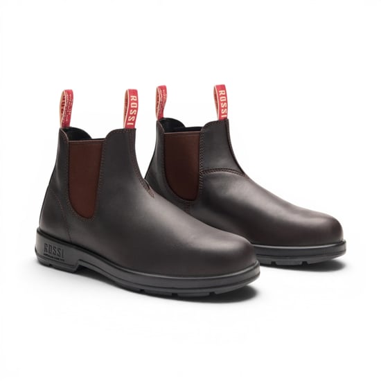 Rossi 404 Claret Brown Leather Outdoor Chelsea Boots - Spinifex - Image 3