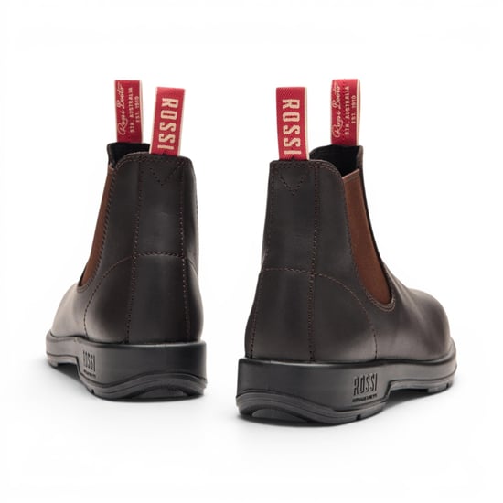 Rossi 404 Claret Brown Leather Outdoor Chelsea Boots - Spinifex - Image 4
