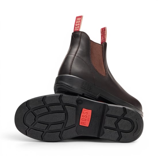 Rossi 404 Claret Brown Leather Outdoor Chelsea Boots - Spinifex - Image 5