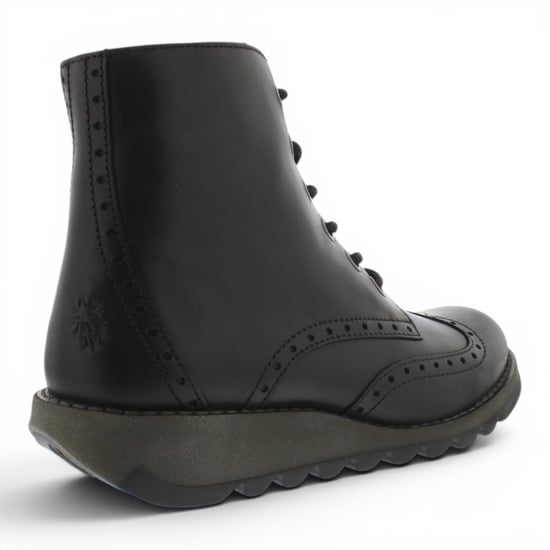 Fly London dames zwarte leren veterschoenen enkellaarzen - SARL069 - Image 5