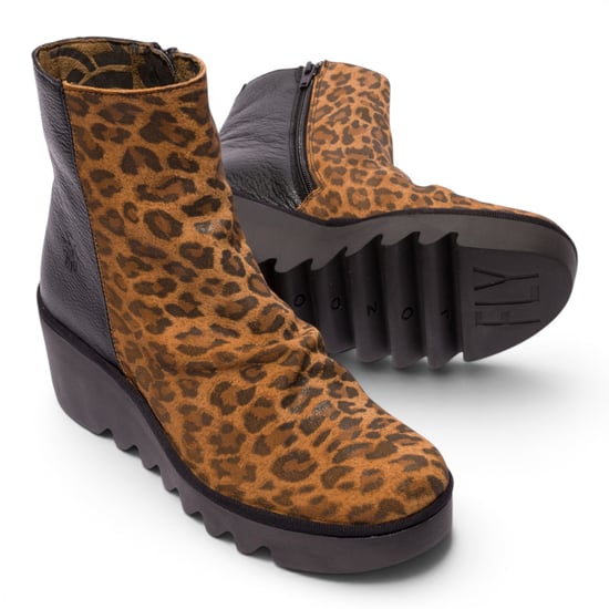 Fly London vrouwen Black Tan Suède Leren Sleufhak Platform Enkellaarzen - BAAN538 - Image 5