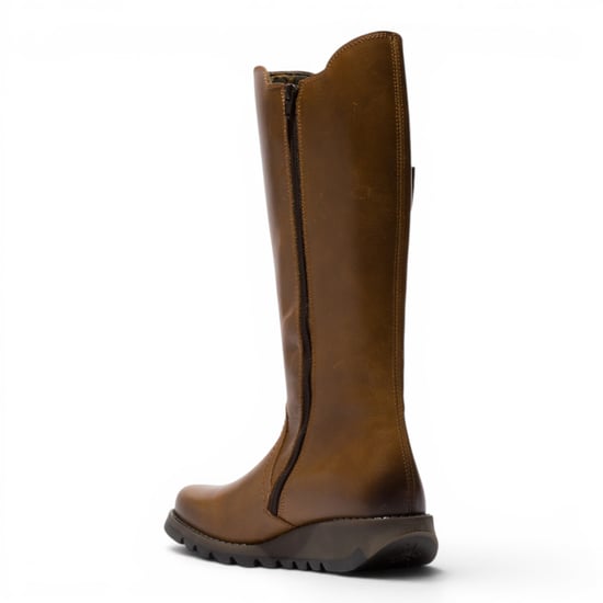 Fly London Dames beige leren kniehoge lange laarzen - SOIF361 - Image 4