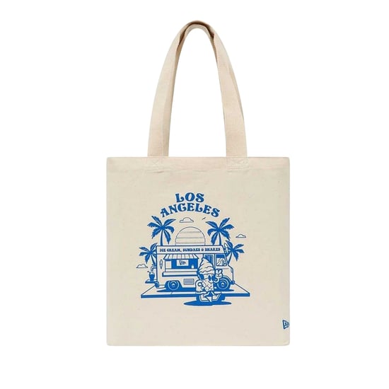 New Era Canvas draagtas uit Los Angeles (Lichtbeige print) - Image 1
