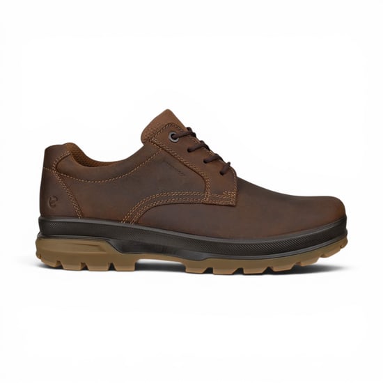 Ecco heren Camel Brown Leather waterdichte Casual schoenen - Rugged Track 25 - Image 1