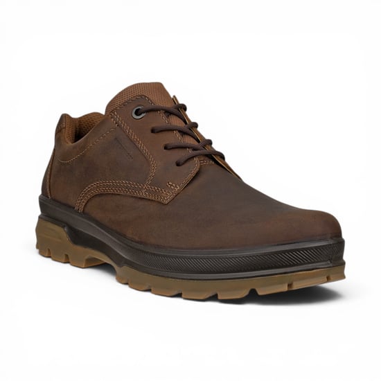 Ecco heren Camel Brown Leather waterdichte Casual schoenen - Rugged Track 25 - Image 4