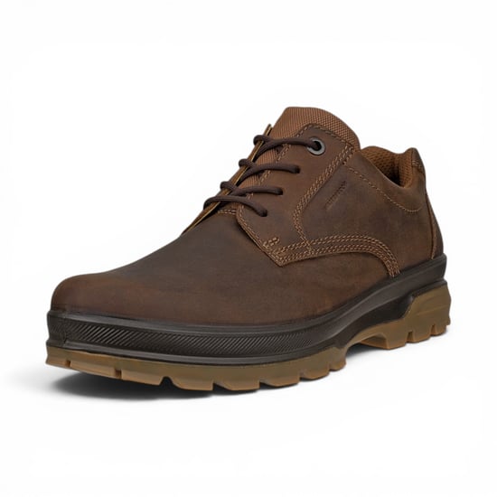 Ecco heren Camel Brown Leather waterdichte Casual schoenen - Rugged Track 25 - Image 5