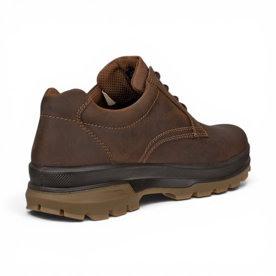 Ecco heren Camel Brown Leather waterdichte Casual schoenen - Rugged Track 25 - Image 6