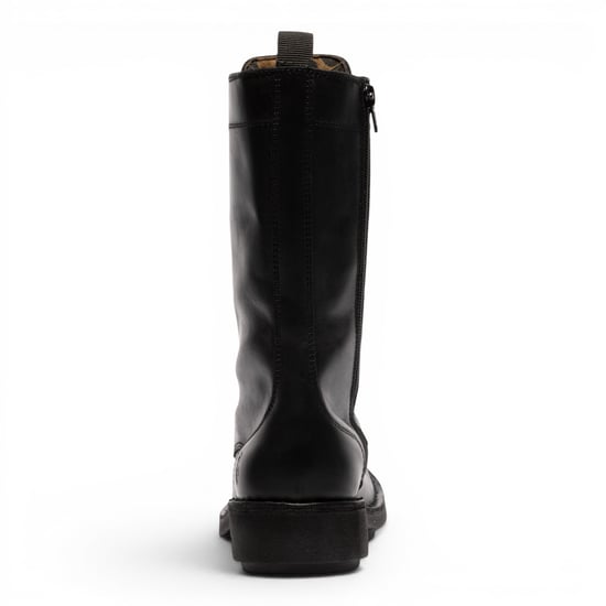 Fly London Women's Black Leather Strike-Up Combat Ankle Boots - NOLE176 - Image 5