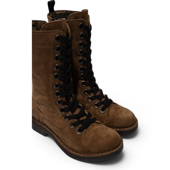 Fly London Women Brown Leather Strike-Up Gevechtslaarzen voor Vrouwen - NOLE176 - Image 5